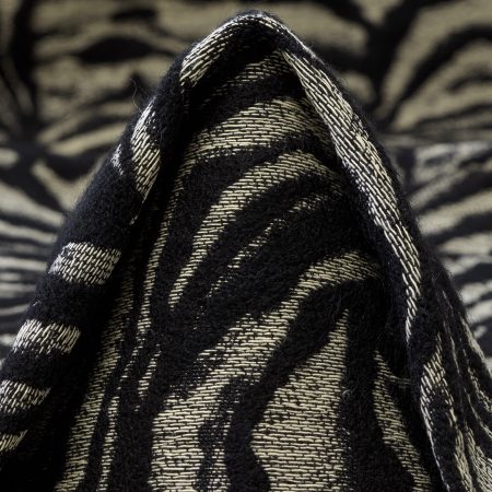 Jacquard, Cotton Blend, Cement&Raven Black