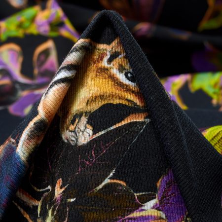 Jersey, Cotton, Elastic, Raven Black