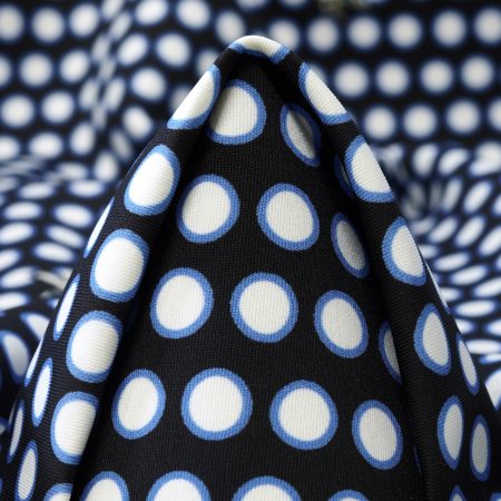 Techno Jersey, Printed, High Elasticity, Raven Black&Brilliant White