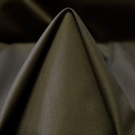 Poplin, Cotton, Elastic, Covert Green