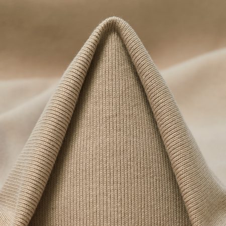 Rib Jersey, Cotton, Light Taupe