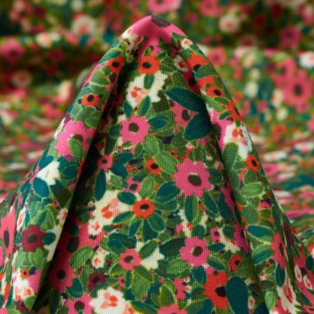 Techno Jersey, Floral, Green Bee