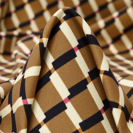 Techno Jersey, Printed, High Elasticity, Camel