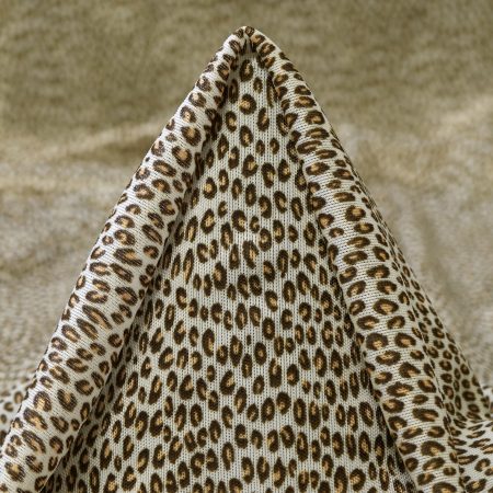 Jersey, Printed, Animal, White Onyx&Affogat