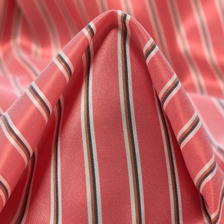 Lining, Cupro, Stripes, Shell Pink