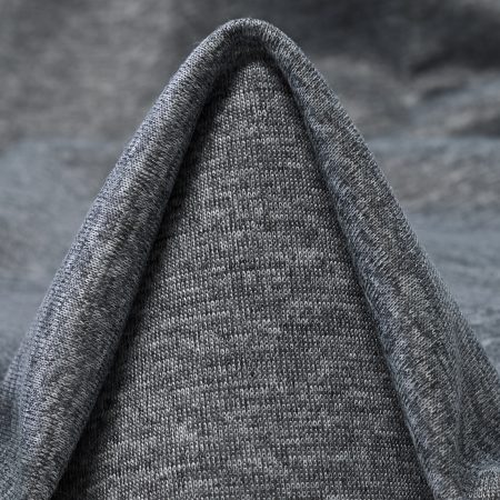 French Terry, Cotton Blend, Melange, Titanium