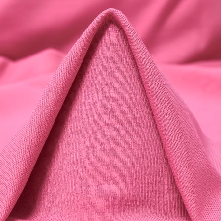 Jersey, Cotton, Elastic, Fuchsia Pink