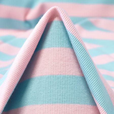 Rib Jersey, Cotton, Stripes, Island Paradise&Ballerina