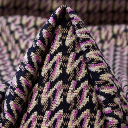 Jersey, Jacquard, Viscose, Bone White&Crocus