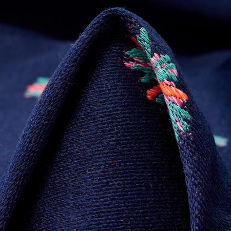 Jacquard, Cotton Blend, Floral, Oceana&Vibrant Orange