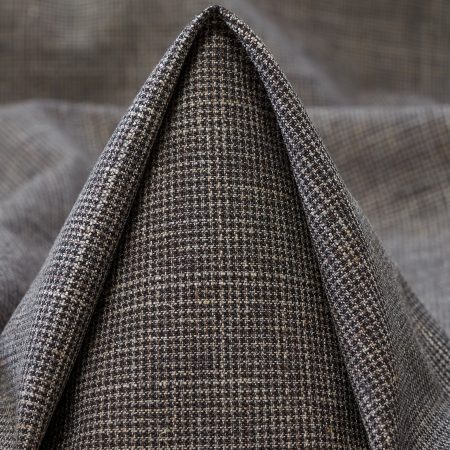 Virgin Wool, Cotton Blend, Micro Design, Coffee Quartz