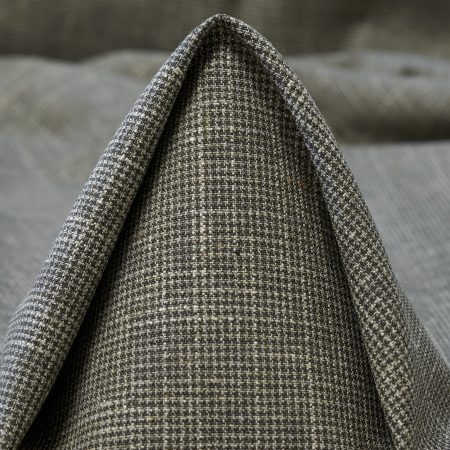 Virgin Wool, Cotton Blend, Micro Design, Tea Leaf