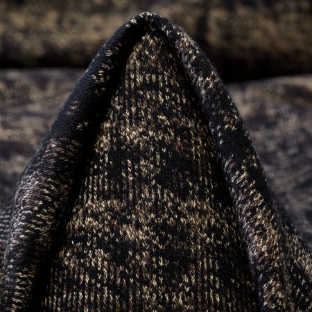 Jersey, Jacquard, Viscose Blend, Raven Black&Brown Rice
