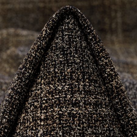 Bouclé, Viscose, Wool Blend, Seal Brown