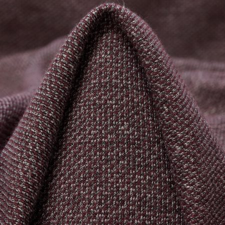 Double Jersey, Viscose Blend, Micro Design, Cabernet&Ghost Gray