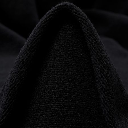 Jersey, Wool Blend, Brushed, Jet Black