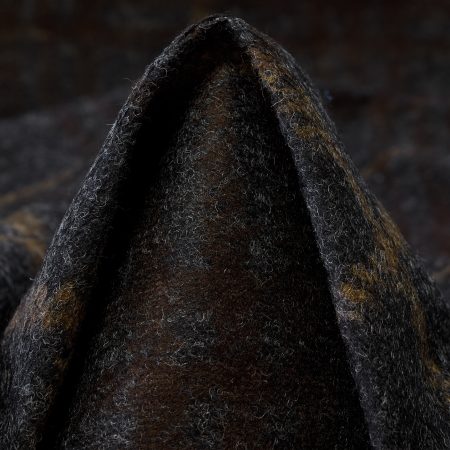 Jersey, Boiled Wool, Check, Black Olive&Warm Taupe