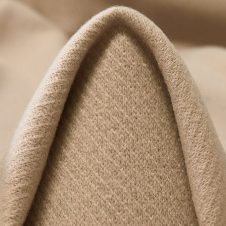 Knit, Boiled Wool, Melange, Brown Rice