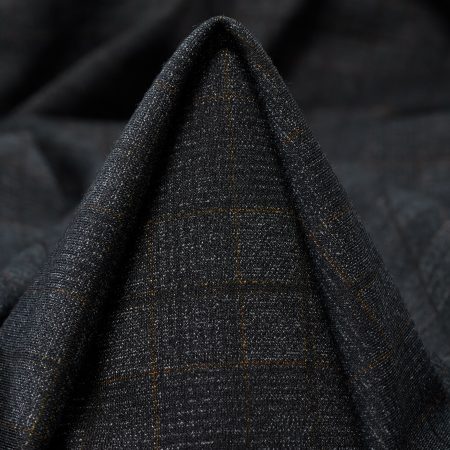 Jersey, Viscose Blend, Check, Caviar