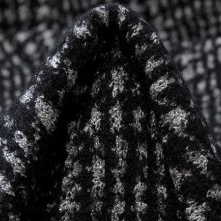 Jacquard, Wool, Check, Jet Black&Vapor Blue
