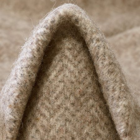 Herringbone, Cotton Blend, Brushed, Oyster Gray&Antique White