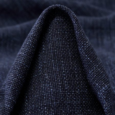 Virgin Wool, Linen Blend, Melange, Crown Blue