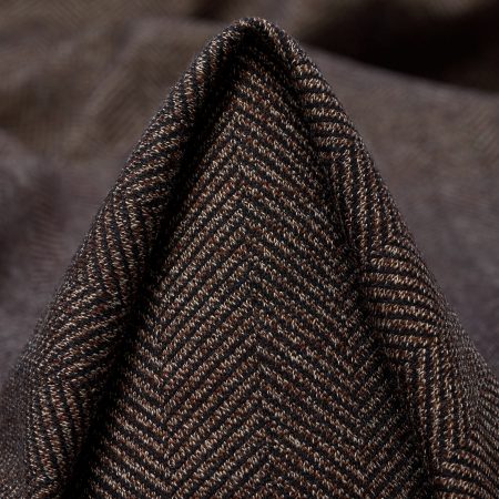 Jersey, Cotton, Herringbone, Black Olive
