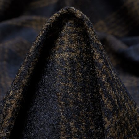 Jersey, Wool Blend, Check, Jet Black&Affogat