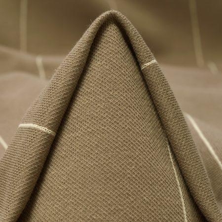 Jersey, Cotton, Stripes, Warm Taupe