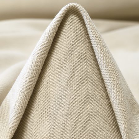 Jersey, Cotton, Herringbone, Oyster Gray