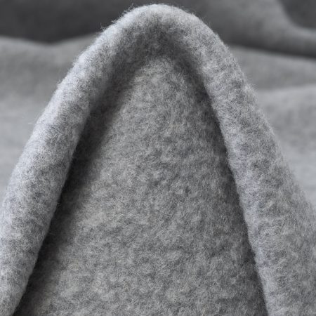 Fleece, Wool, Cotton Blend, Ghost Gray