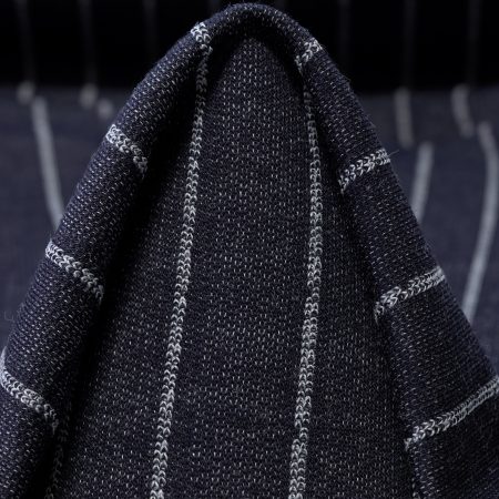 Jersey, Wool Blend, Stripes, Anthracite&Ghost Gray