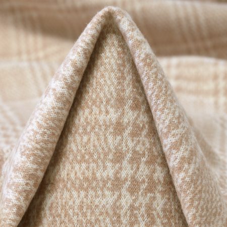 Jersey, Viscose, Check, Oyster Gray&Snow White