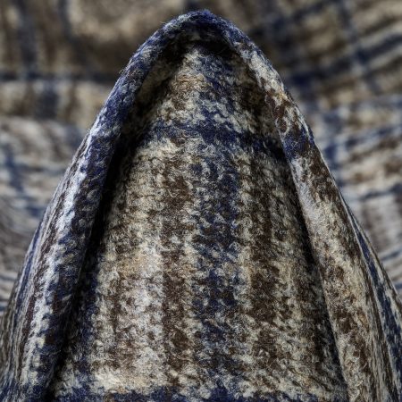 Jersey, Boiled Wool, Check, Moon Rock