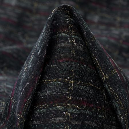 Chiffon, Cotton, Silk, Black Sand&Merlot