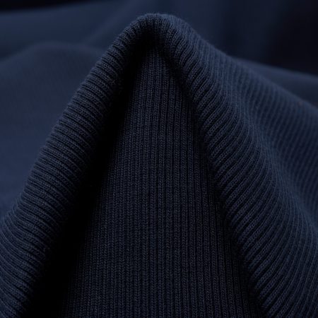 Rib Jersey, Cotton, Elastic, Parisian Night