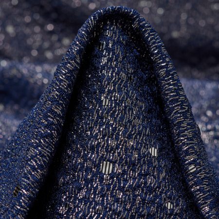 Jersey, Sequin, Shimmering, Black Iris&Silver