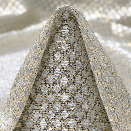 Jersey, Lurex, Transparent, Snow White&Silver