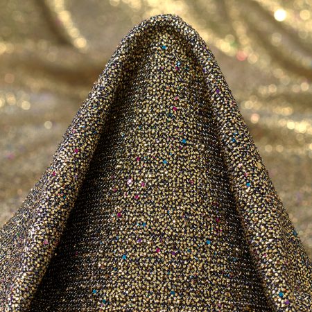Jersey, Printed, Shimmering, Rich Gold