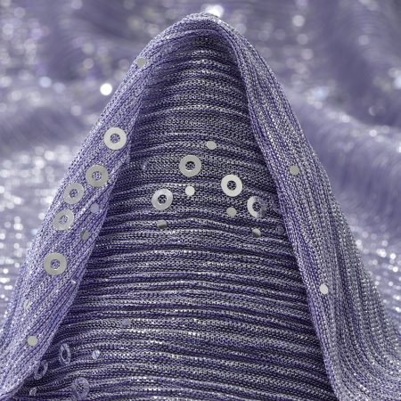 Jersey, Lurex, Sequin, Lavender Gray