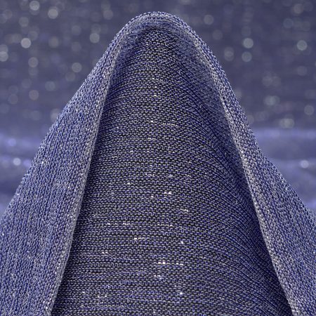 Jersey, Lurex, Transparent, Silver&Cornflower