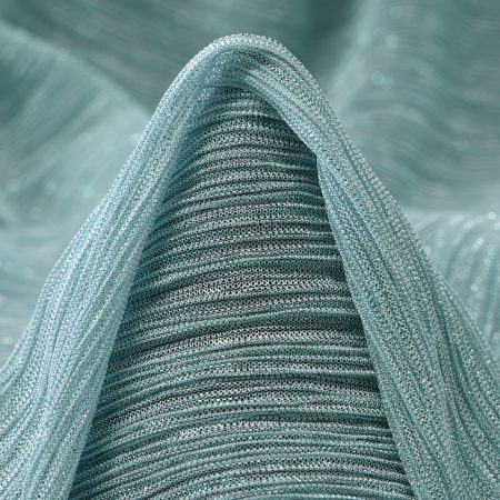 Jersey, Lurex, Transparent, Sterling Blue