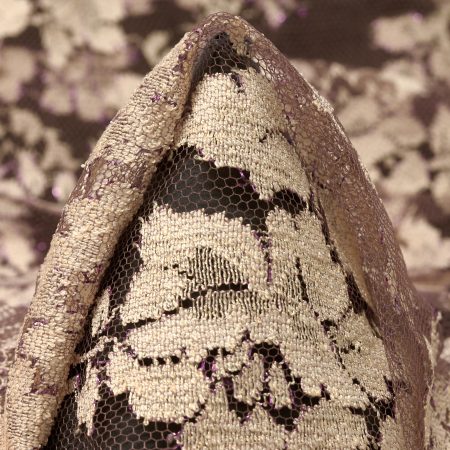 Tulle, Viscose Blend, Metallic, Pink Tint&Violet