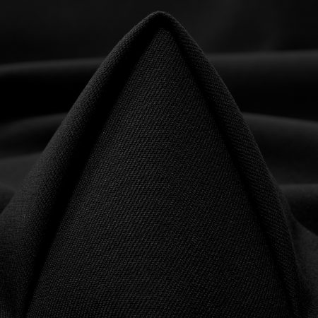 Twill, Viscose Blend, Elastic, Raven Black
