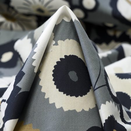 Batiste, Cotton, Floral, White Onyx&Ghost Gray