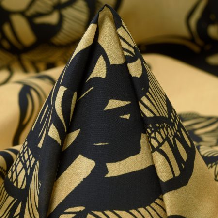 Batiste, Cotton, Floral, Anise Flower&Jet Black