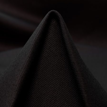 Twill, Cotton, Stiff, Jet Black