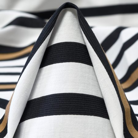 Cotton, Stripes, Irish Cream&Raven Black