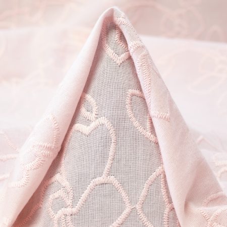 Poplin, Cotton, Embroidered, Calcite