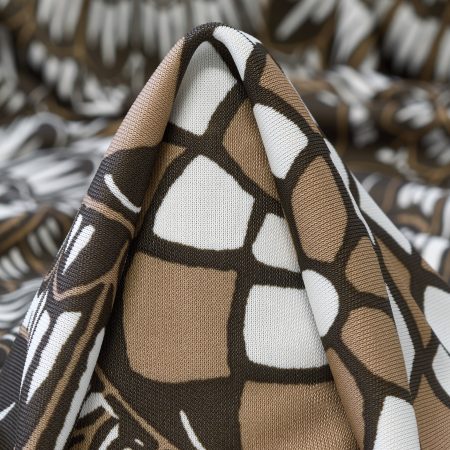 Single Jersey, Viscose, Printed, Tobacco